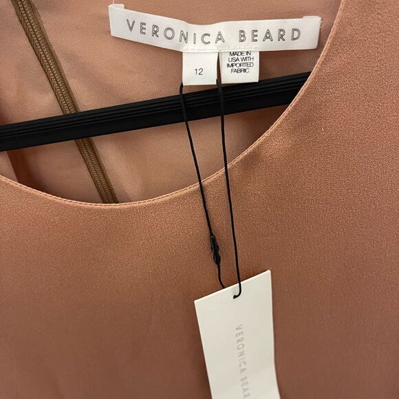 VERONICA BEARD Peony Padded Shoulder Handkerchief Dress - Picture 3 of 5